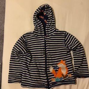 Jojo Maman Bebe reversible fox hoodie with appliqué and embroidery